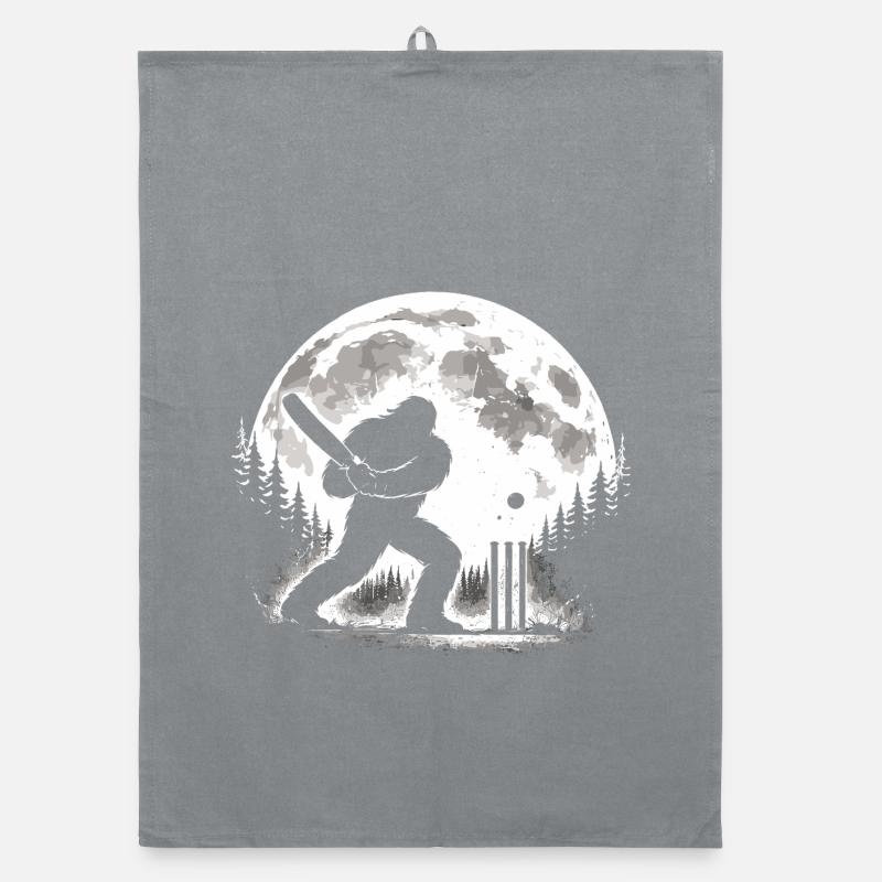 Playing Bigfoot Cricket Organic dish towel