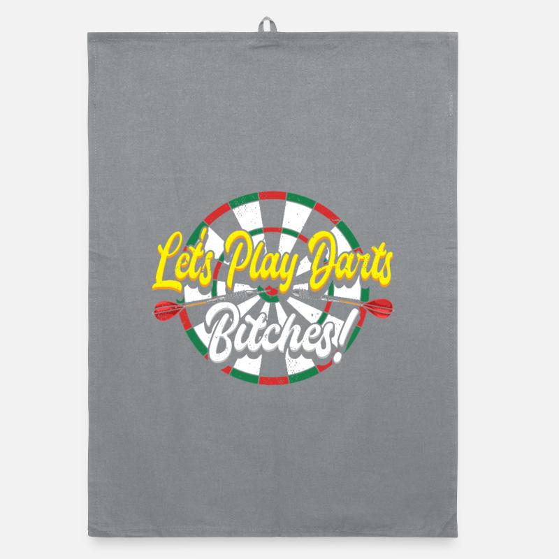Retro Let's Play Darts Target Bullseye Design Torchon bio