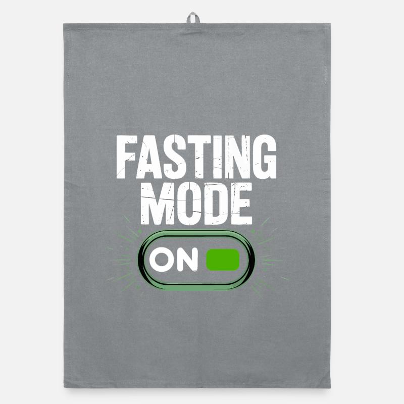 Fasting Mode ON Switch Design Organic Geschirrtuch