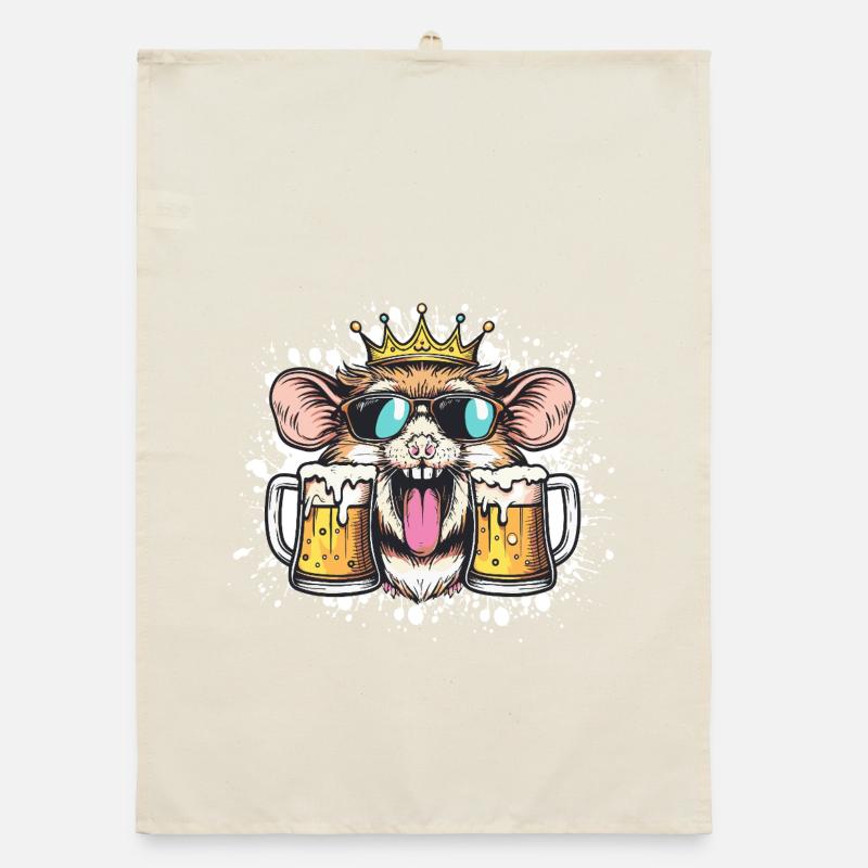 Bière de hamster drôle Torchon bio