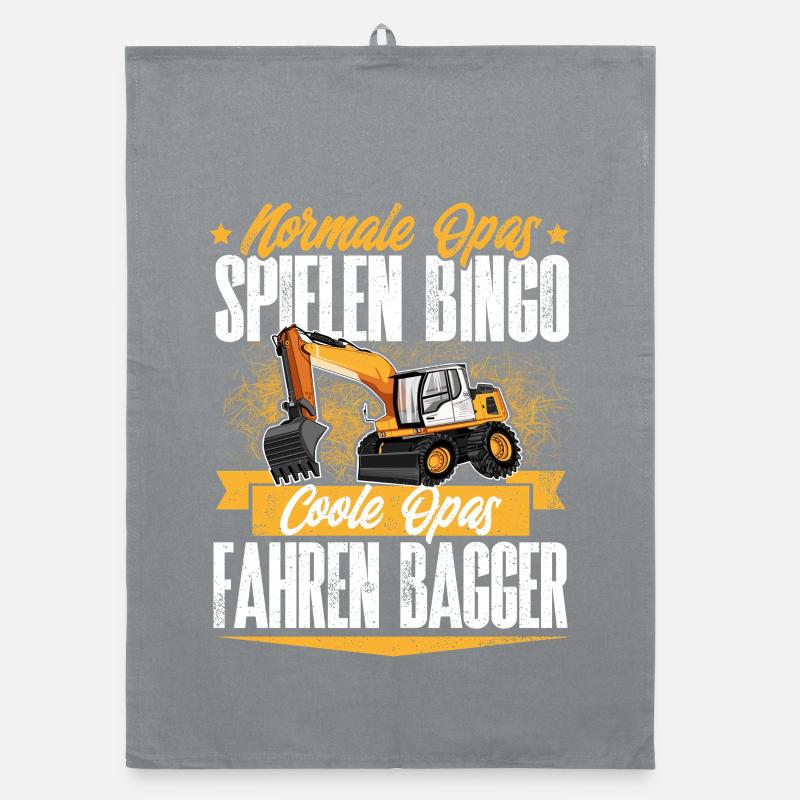 Baggerfahrer Opa Organic Geschirrtuch