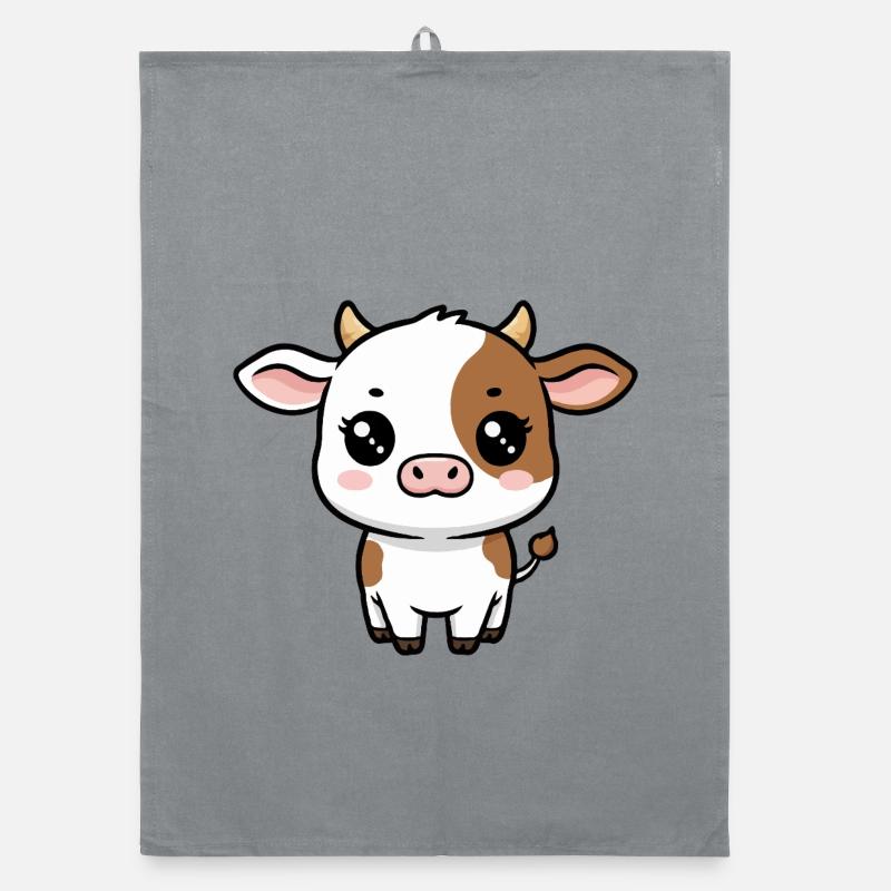 Petite Vache Mignonne Kawaii Torchon bio