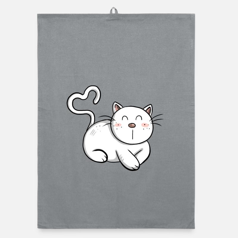 Cat Love I Chat Lover Gift I Chat Comic Torchon bio