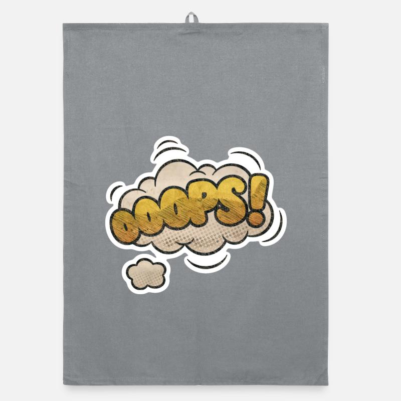 Ooops comique : Expression pop art drôle Torchon bio