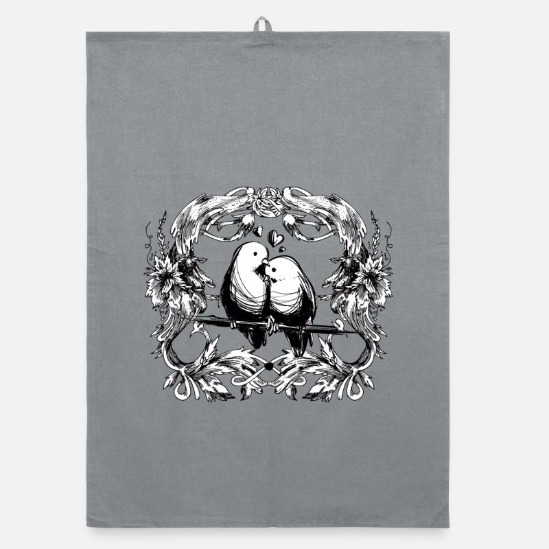 Inséparables / amour / relation / oiseaux / oiseau Torchon bio