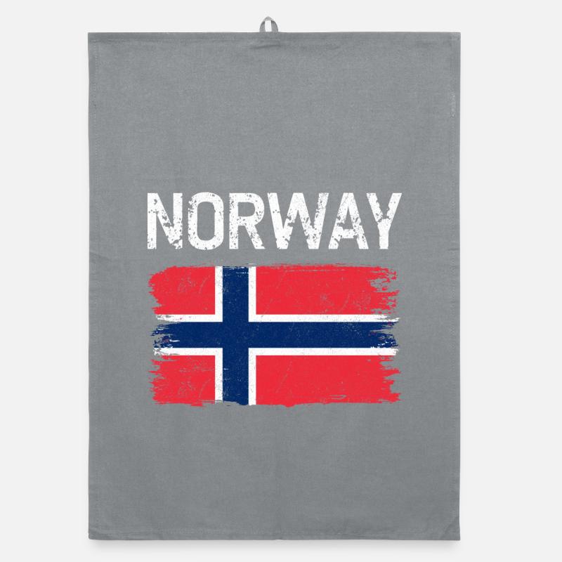 Texture du pinceau du drapeau de Norvège Torchon bio