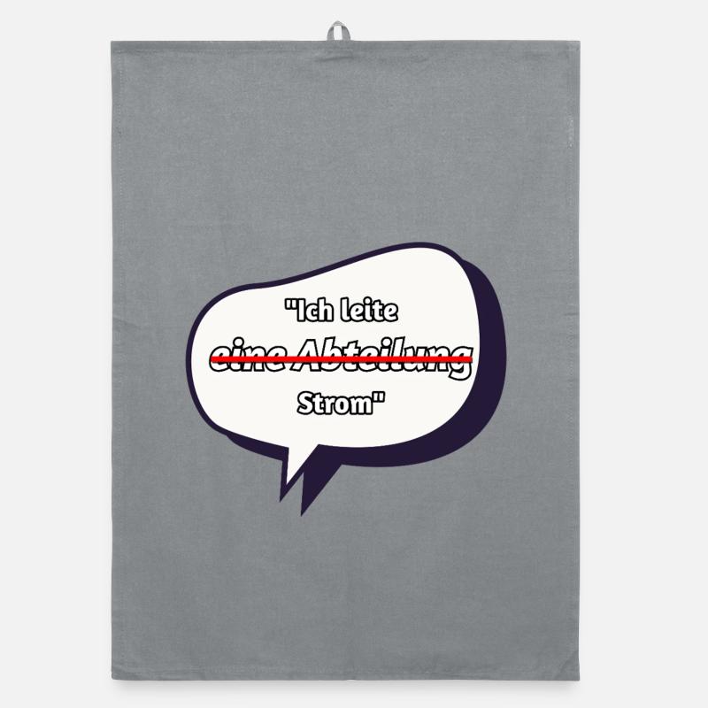 Ich leite Strom Spruch Organic Geschirrtuch