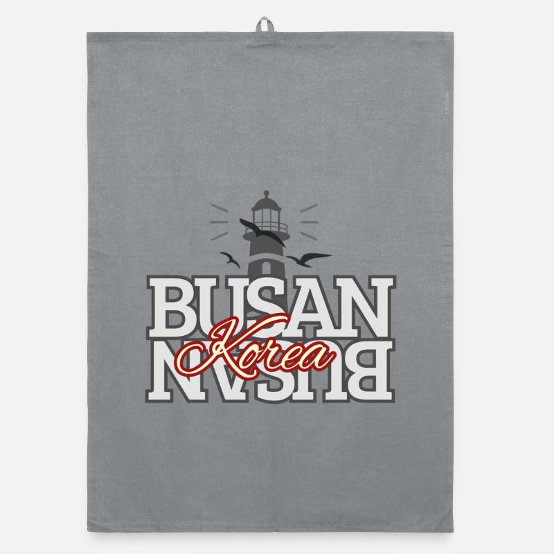 Conception typographique du phare de Busan, Corée Torchon bio