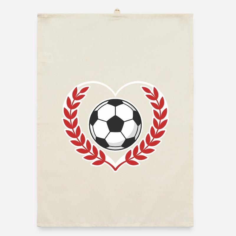 Heart ball with laurel wreath Organic dish towel