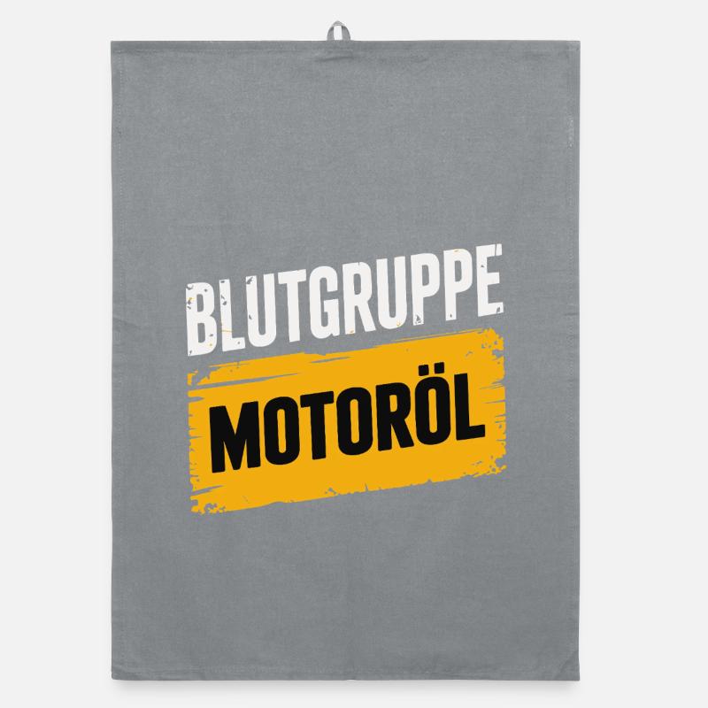 Blood Type Engine Oil Screwdriver Design Organic dish towel