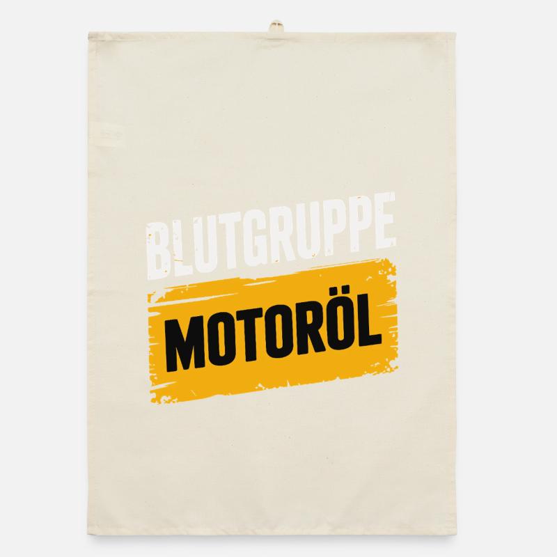 Blood Type Engine Oil Screwdriver Design Organic dish towel