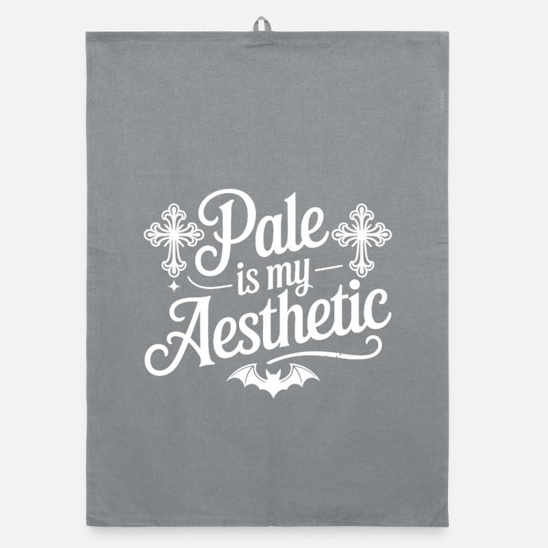 Pale Aesthetic Bat Typography Organic dish towel