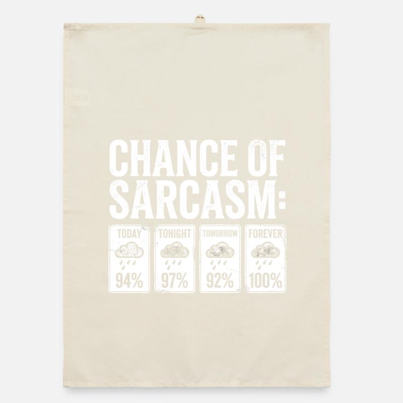 Sarcasm Probability Weather Display Organic dish towel