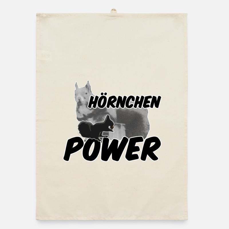 Hörnchenpower Eichhörnchen Tiere Spruch Organic Geschirrtuch