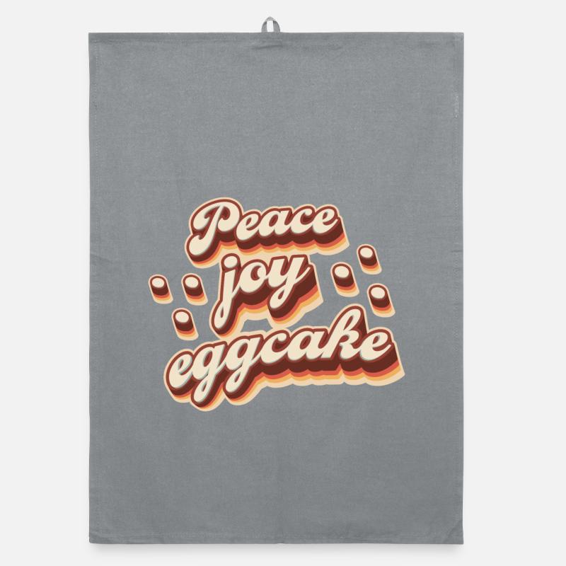 Peace Joy Eggcake Organic Geschirrtuch