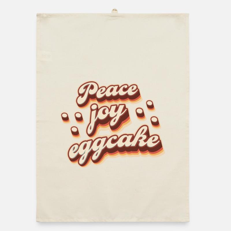 Peace Joy Eggcake Organic Geschirrtuch