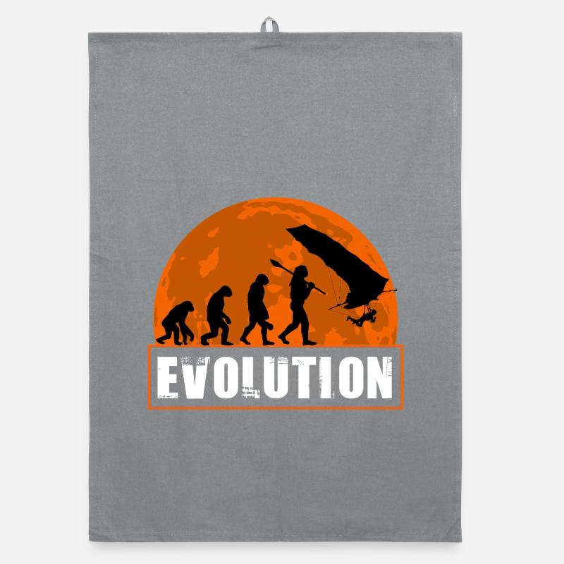 Entwicklung des Hanggliderpilot-Sunset-Designs Organic Geschirrtuch