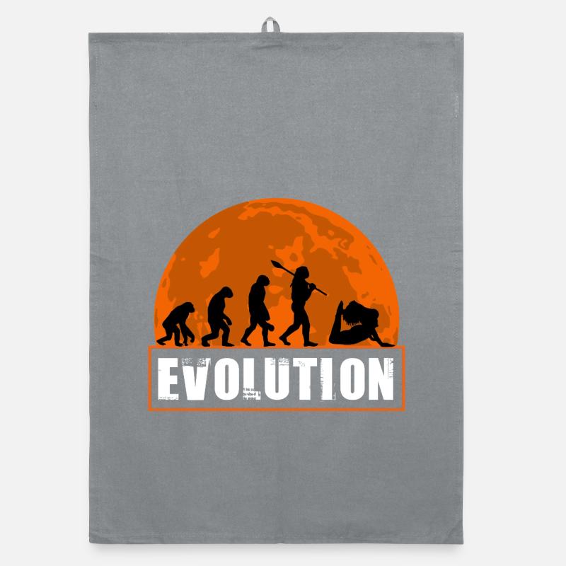 Yoga Evolution Silhouette Sunset Retro Torchon bio