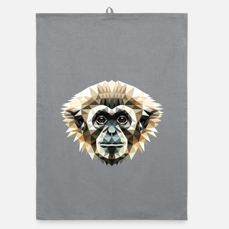 Gibbon Monkey Whitehand Gibbon Monkey Cute Lar Gibbons Organic dish towel