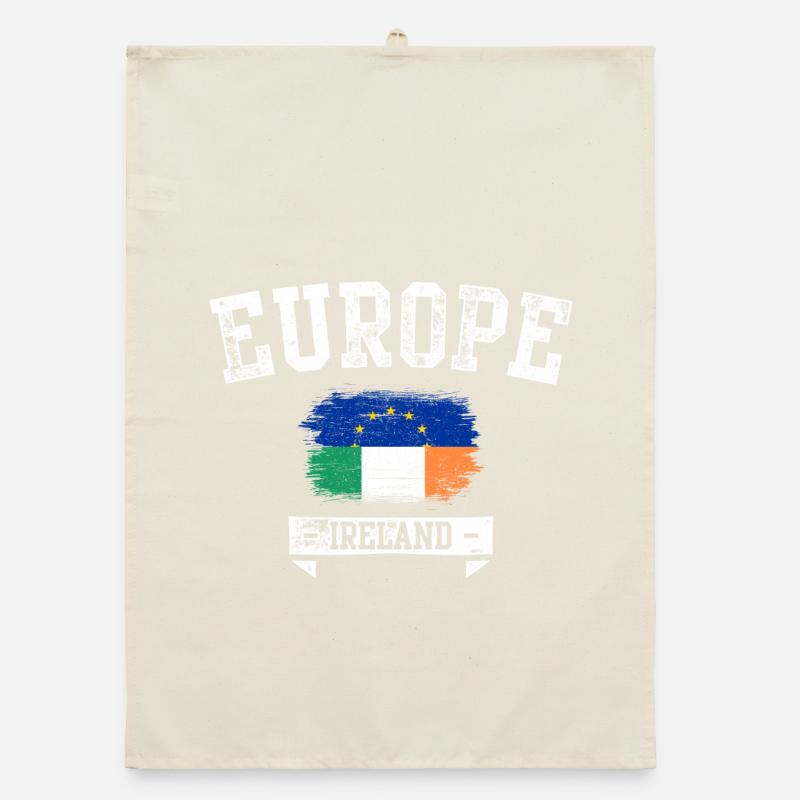 Drapeau de l’Ue Irlande Torchon bio