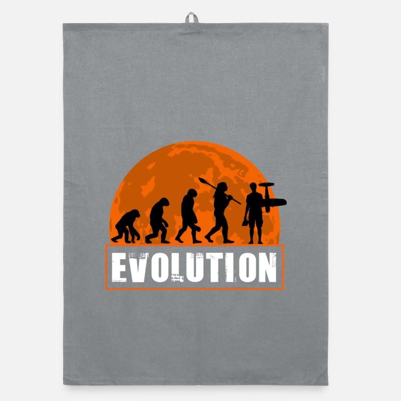 Funny RC_Plane Human Evolution RC Flight Owner Organic dish towel