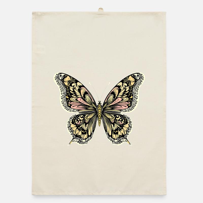 Boho Schmetterling Organic Geschirrtuch