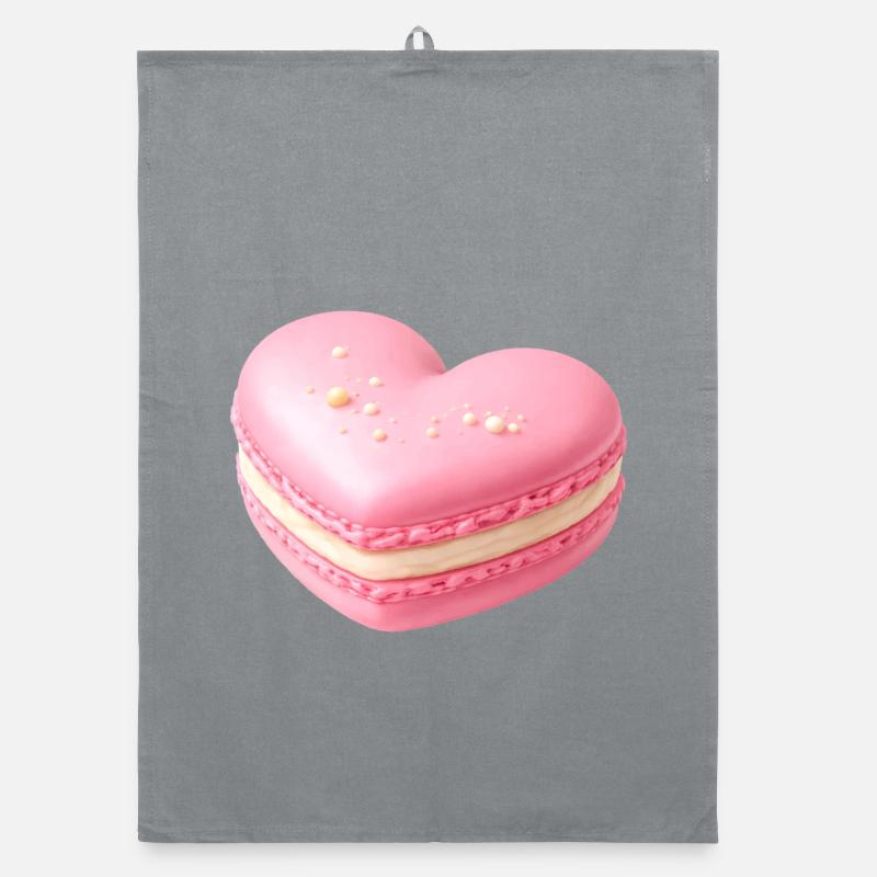 Macaron Heart Pastel Gift Organic dish towel