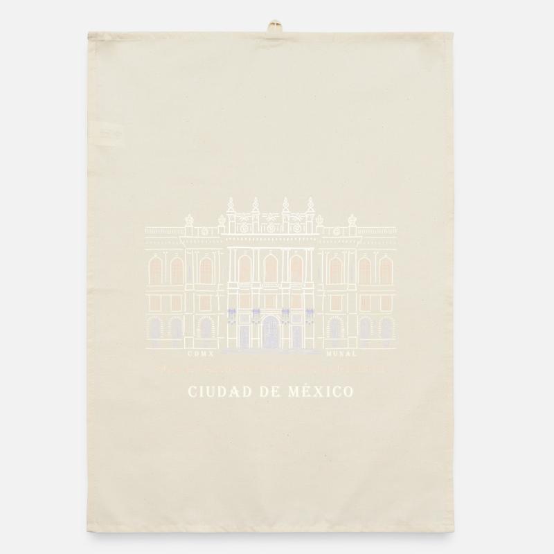 Mexico, Musée d’art, Dessin à la main Torchon bio