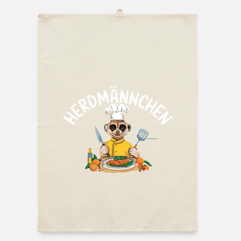 Herdmännchen Koch Suricate Pun Torchon bio