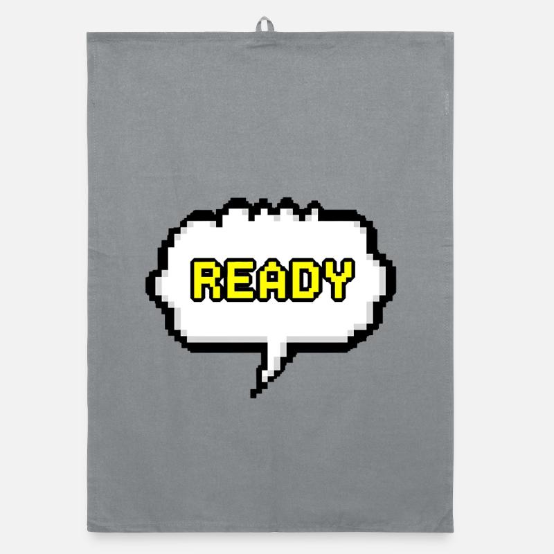 Ready Pixel Speech Bubble Organic dish towel