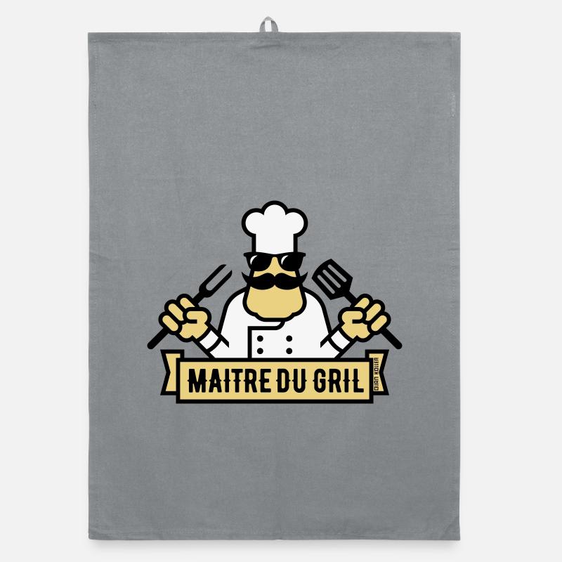 Maître Du Gril (Griller / Barbecue / BBQ / 3C) Torchon bio
