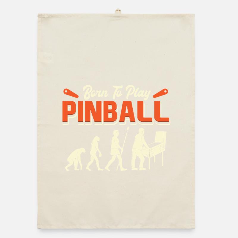 Born To Play Pinball Evolution Organic dish towel