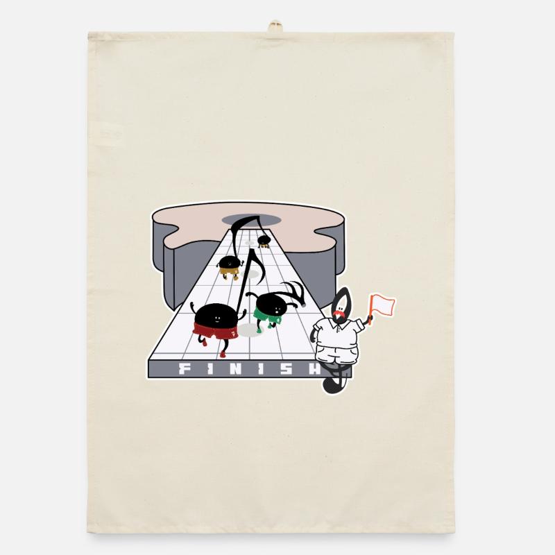 Ligne d’arrivée de la course à blobs Torchon bio