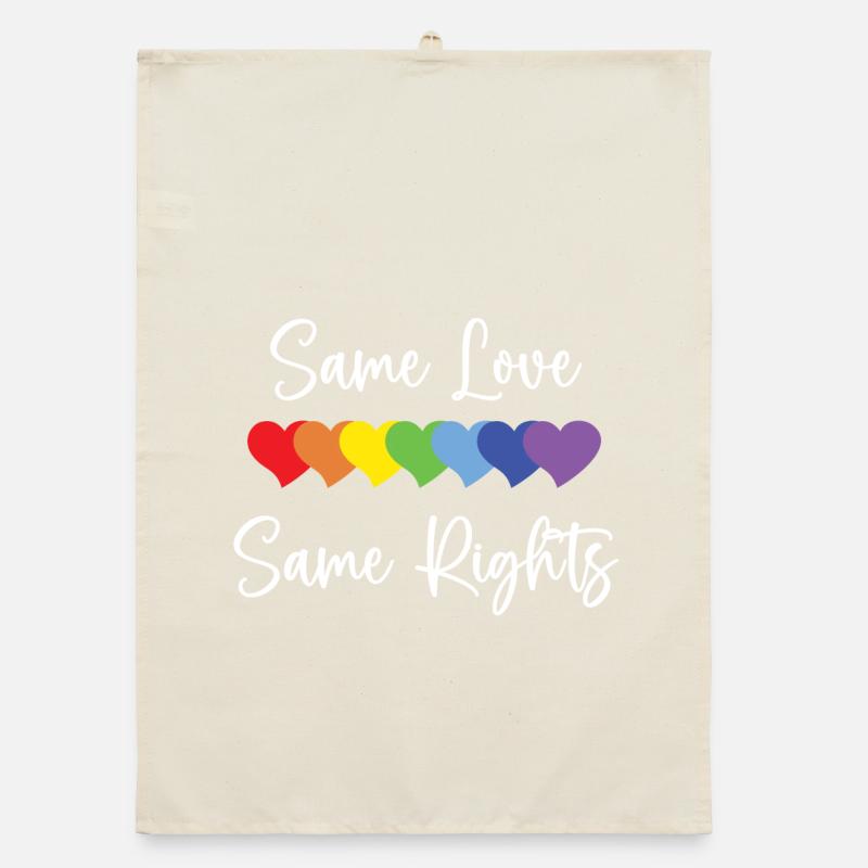 LGBTQ Pride Month - Same Love, Same Rights Organic dish towel