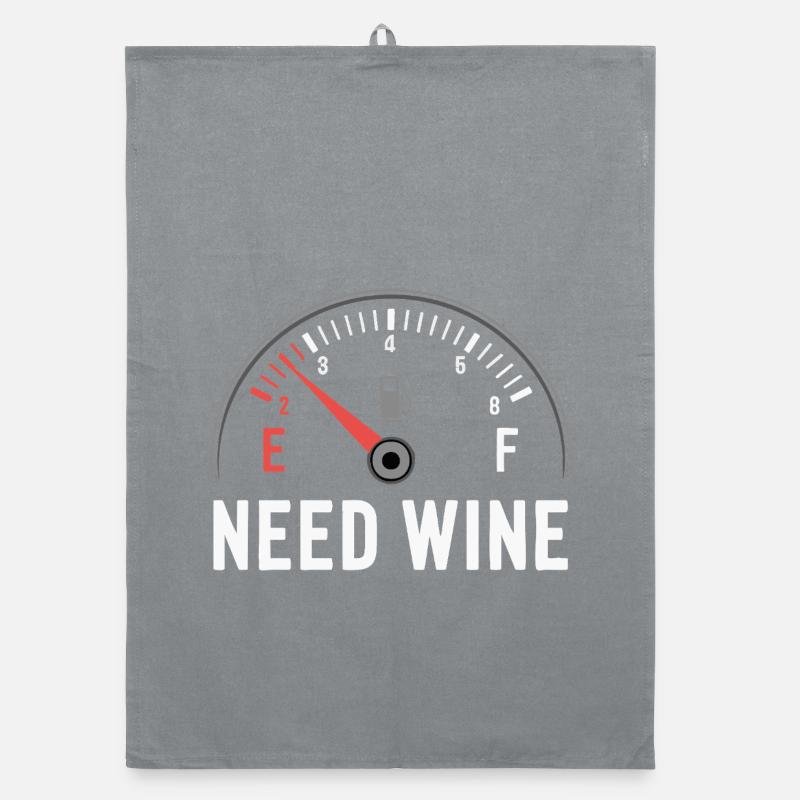 Tank empty – need wine now! Organic dish towel