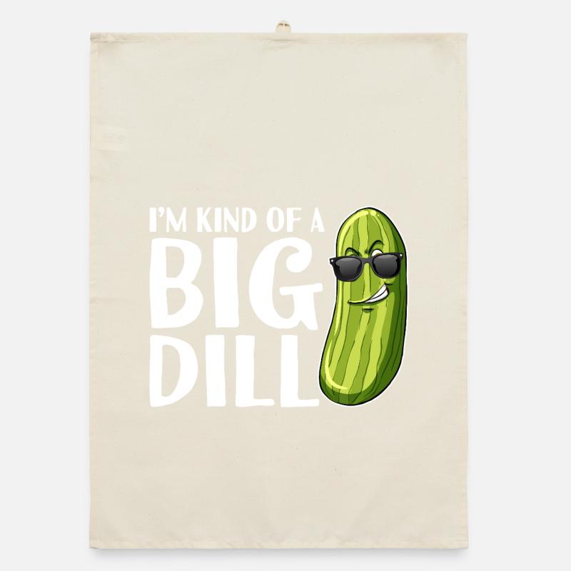 Big Dill Pickle Pun Tee Organic dish towel