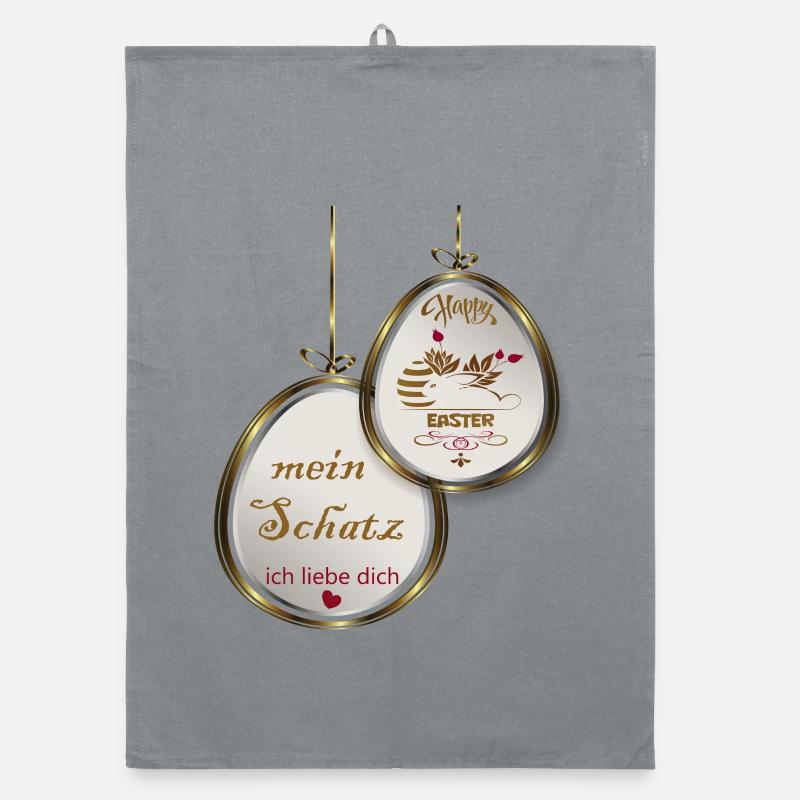 Easter pendants Organic dish towel