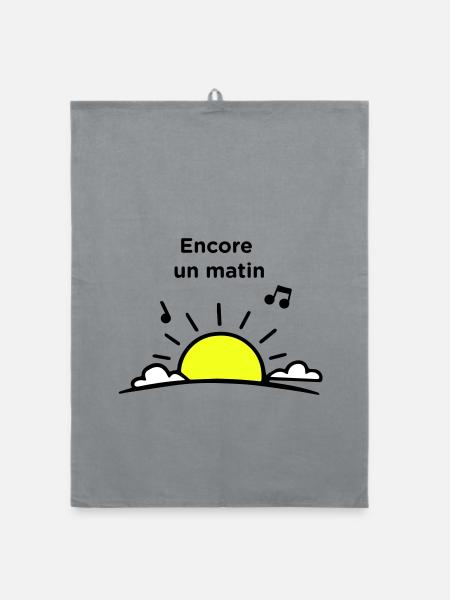 Encore un matin - Torchon bio - bruyère