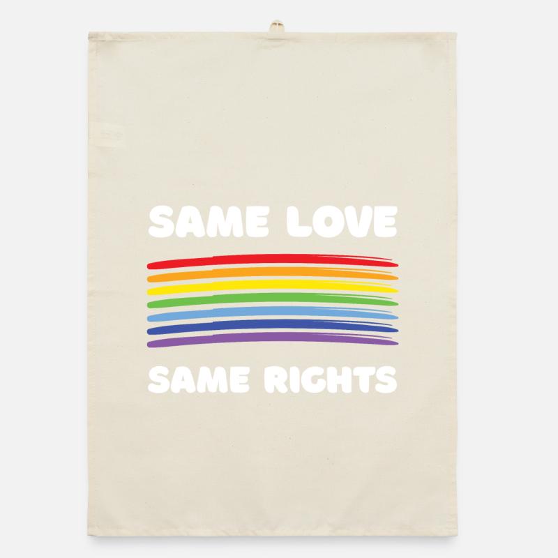 LGBTQ+ Pride Month - Same Love. Same Rights. Organic dish towel