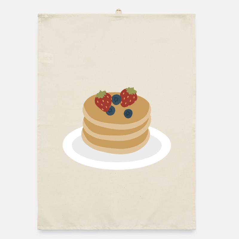 Berry Pancake Stack Artwork Organic dish towel