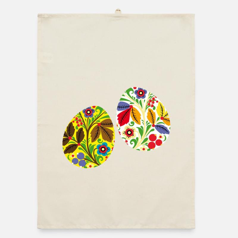 Easter eggs Organic dish towel