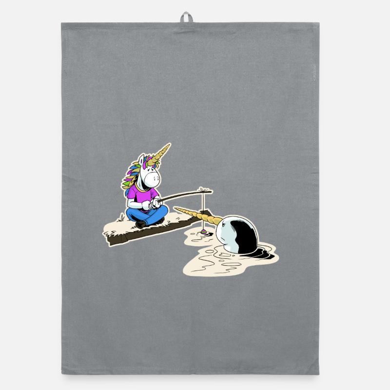 Einhorn und Narwal Organic Geschirrtuch