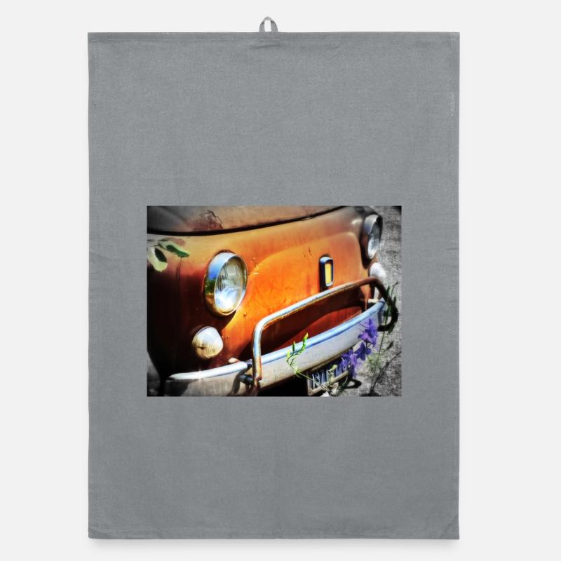 Rostiges Oldtimer Front Design Organic Geschirrtuch