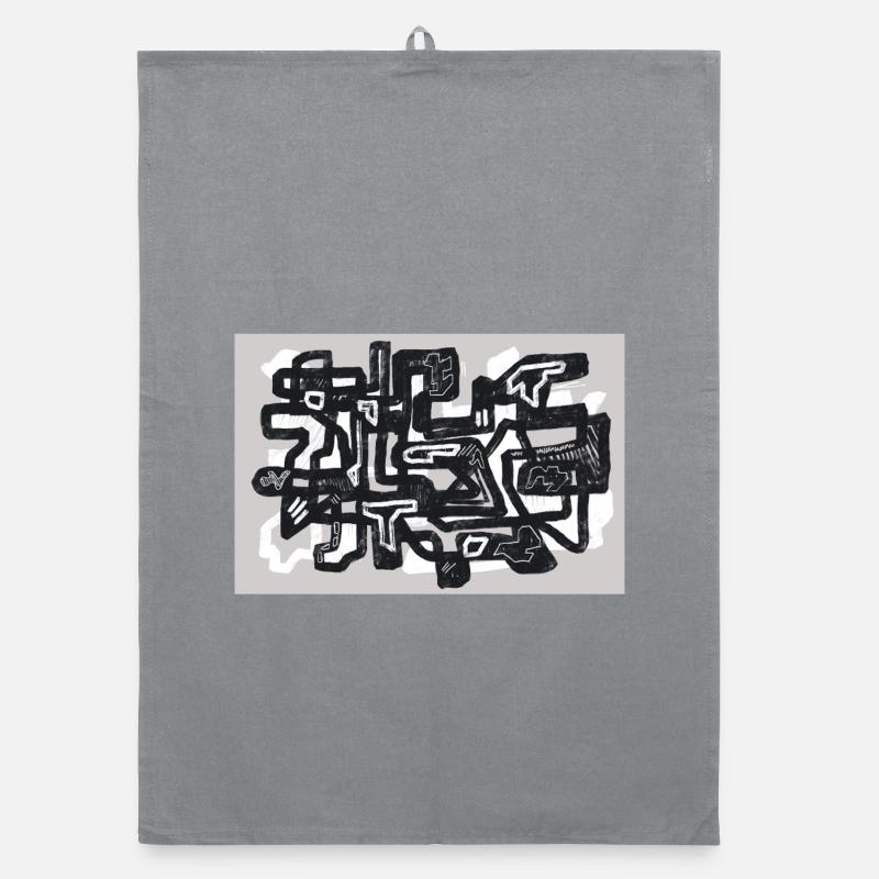 Small Turns - Organic dish towel - grey