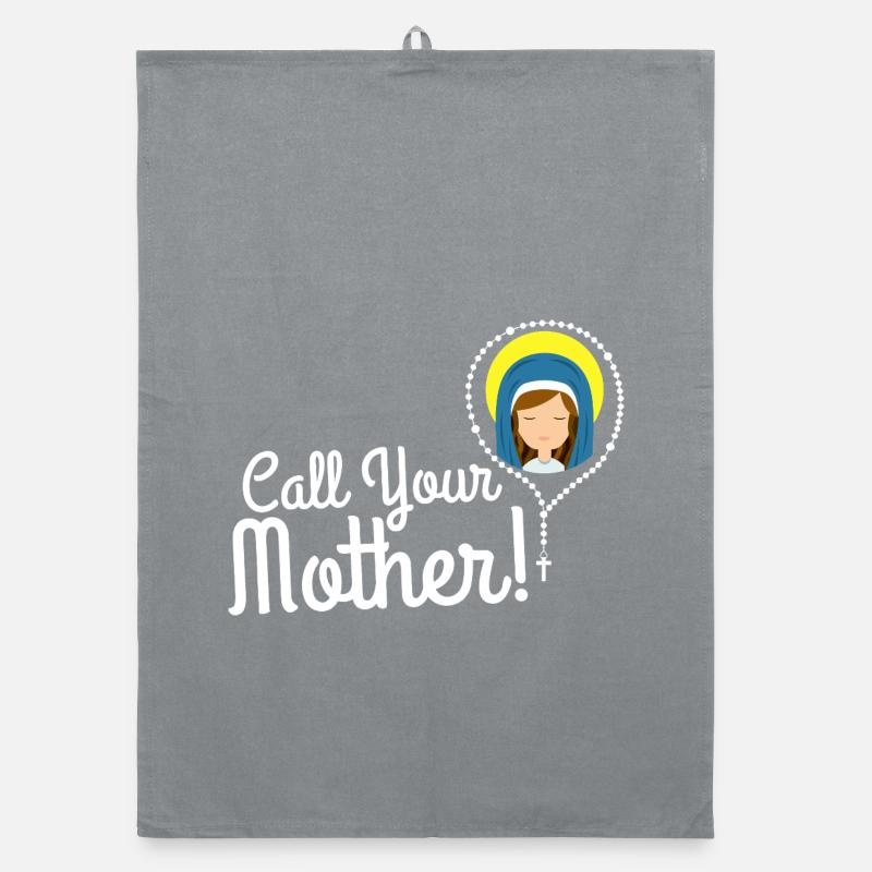 Nenne deine Mutter Illustration Tee Organic Geschirrtuch