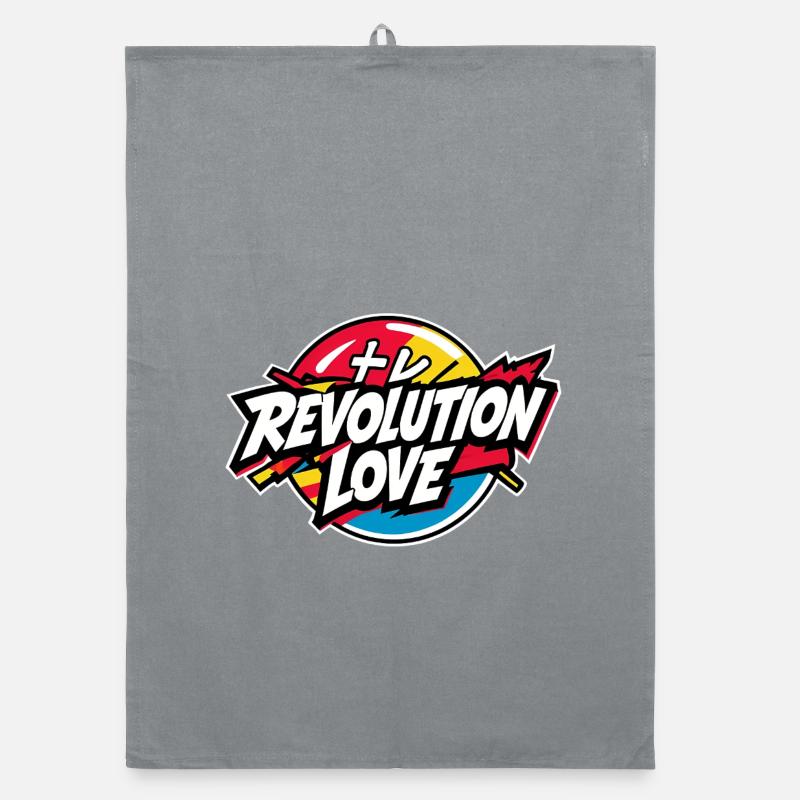Révolution Amour - Torchon bio - bruyère
