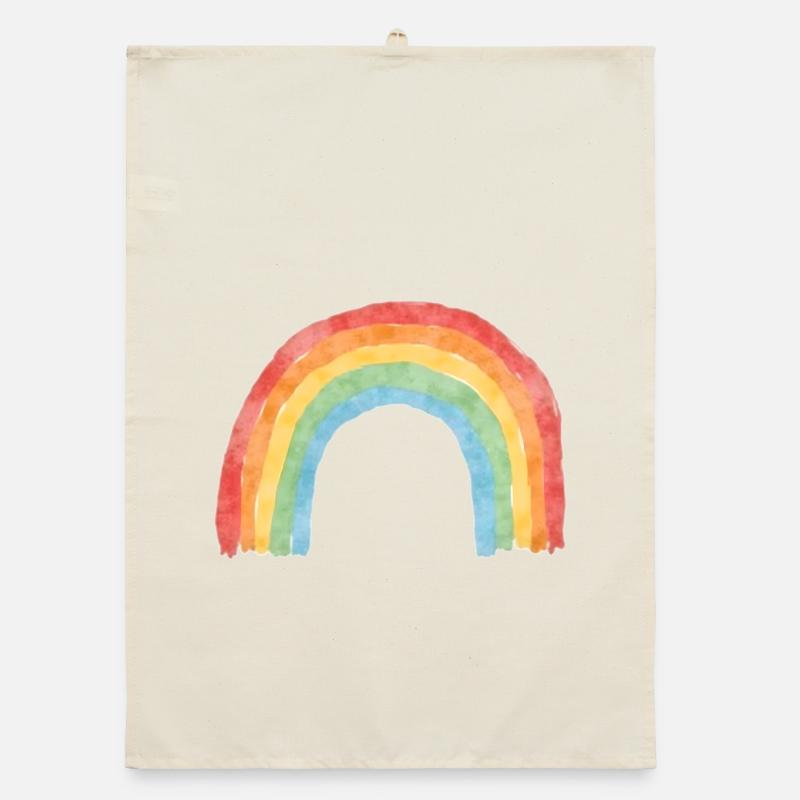 Rainbow Organic dish towel