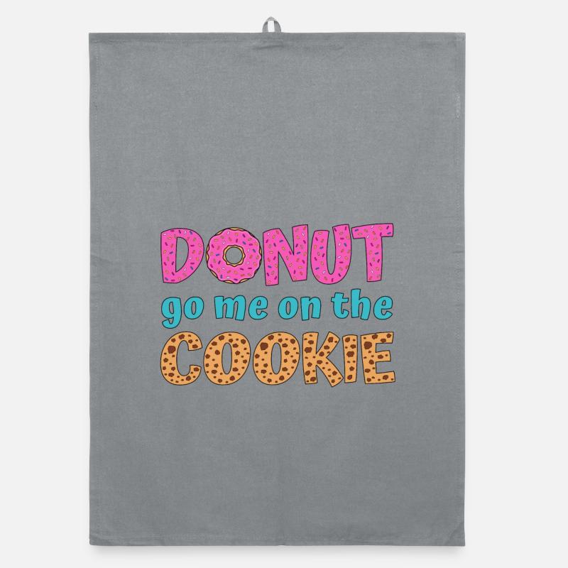 Donut go me on the cookie - Organic Geschirrtuch - Grau