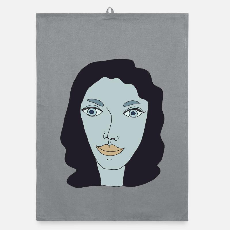 lady artwork Organic dish towel