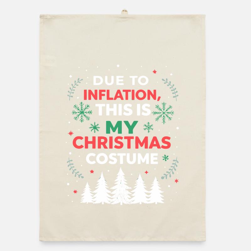 Weihnachtskostüm Inflation Humor Organic Geschirrtuch
